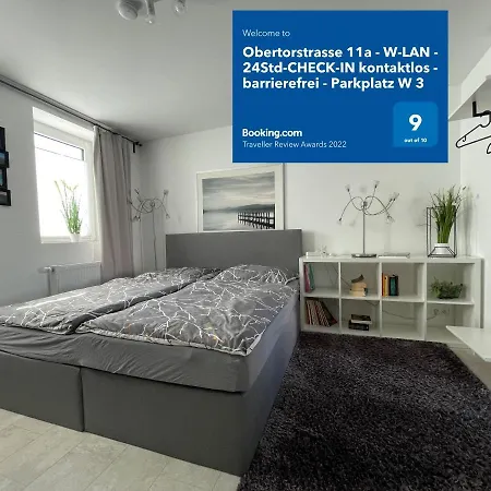 Barrierefrei - 24std-check-in Kontaktlos - Kingsize Bed - W-lan - Parkplatz W 3 *